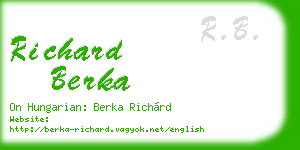 richard berka business card